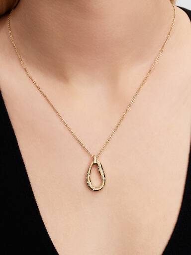 Collar Forma Orgánica Gemas Engastadas