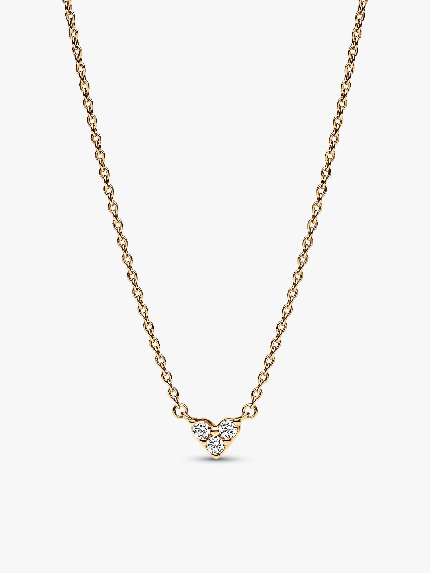 Collar de Cadena Corazón Triple Gema