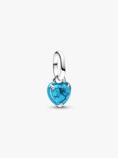 Charm MIni Colgante Corazón Color Turquesa