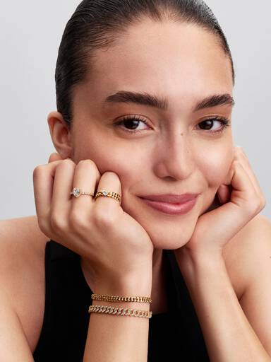 Anillo Cadena Cubana Corazón
