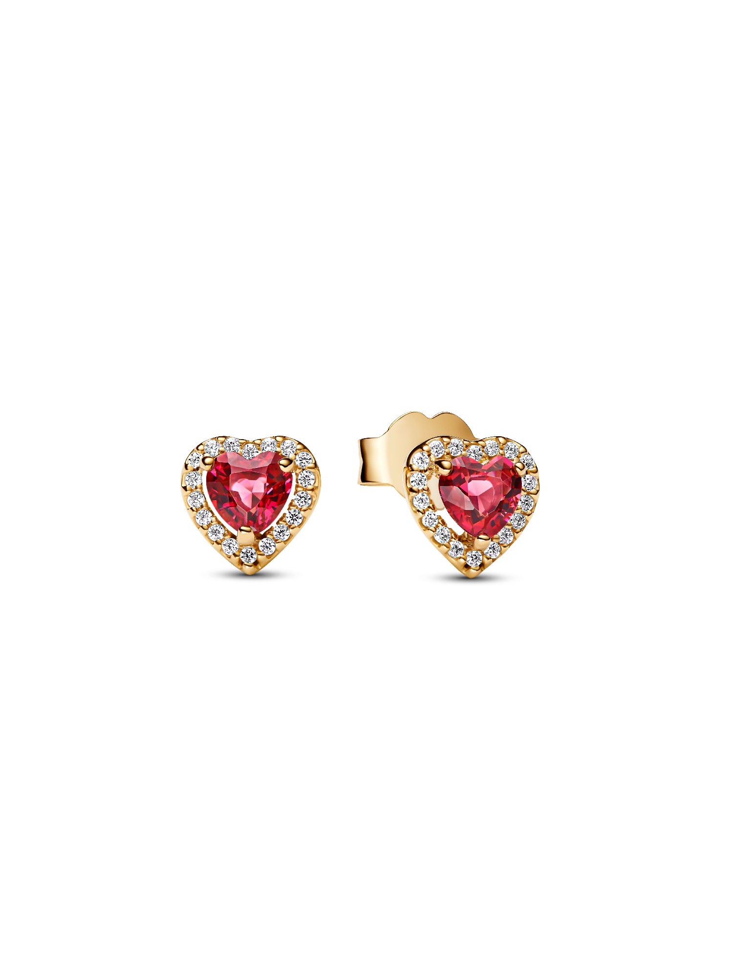 Pendientes de Botón Corazón Elevado