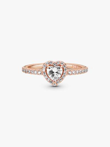 Anillo Corazón Brillante Elevado