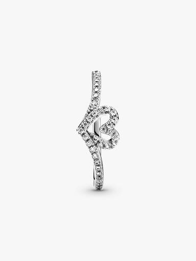 Anillo Corazón Espumoso Brillante
