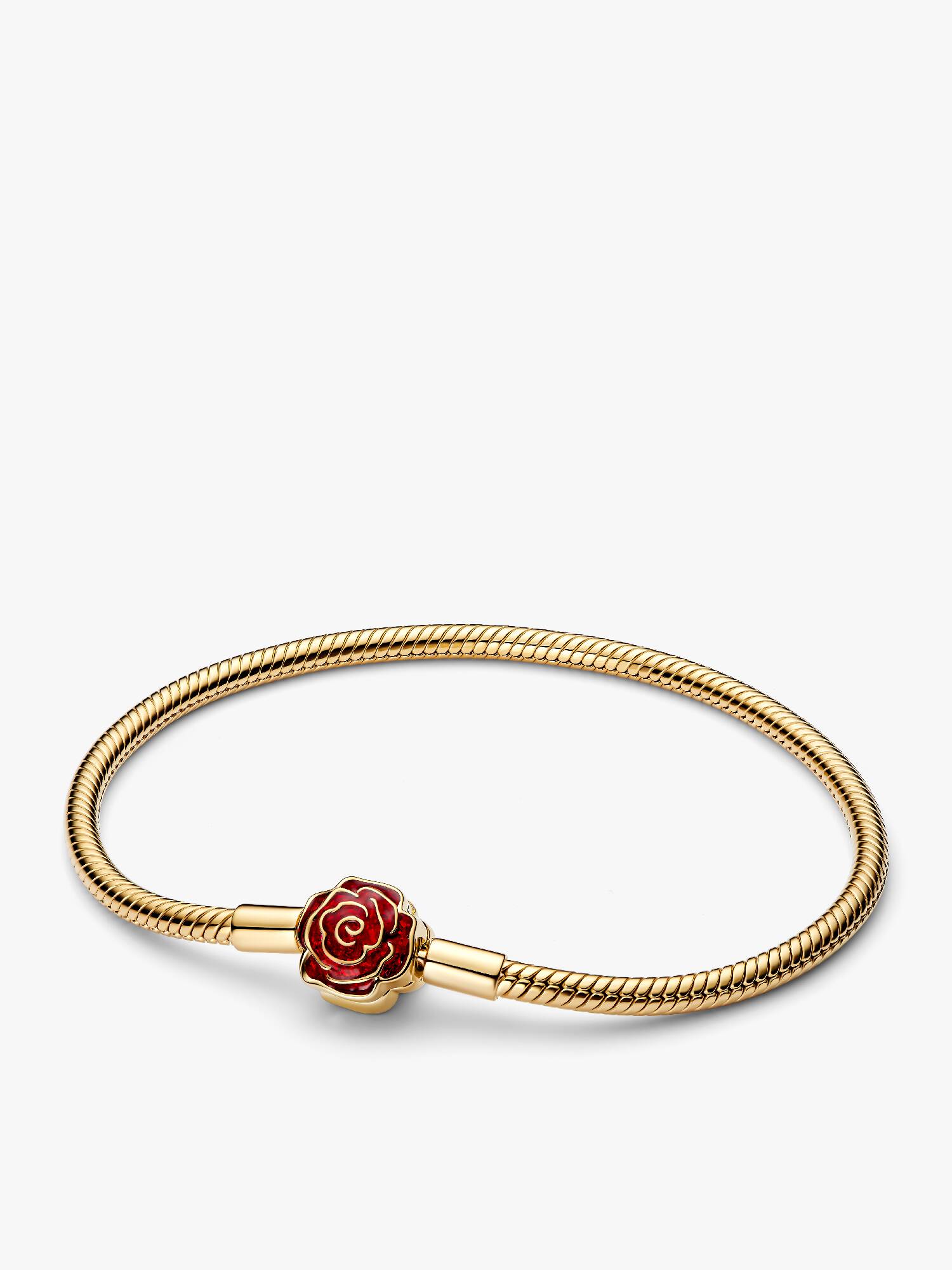 Pulsera Cadena de serpiente con cierre Rosa Encantada de La Bella y la Bestia de Disney