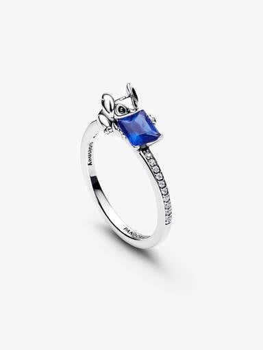 Anillo Gema y Stitch de Disney Azul