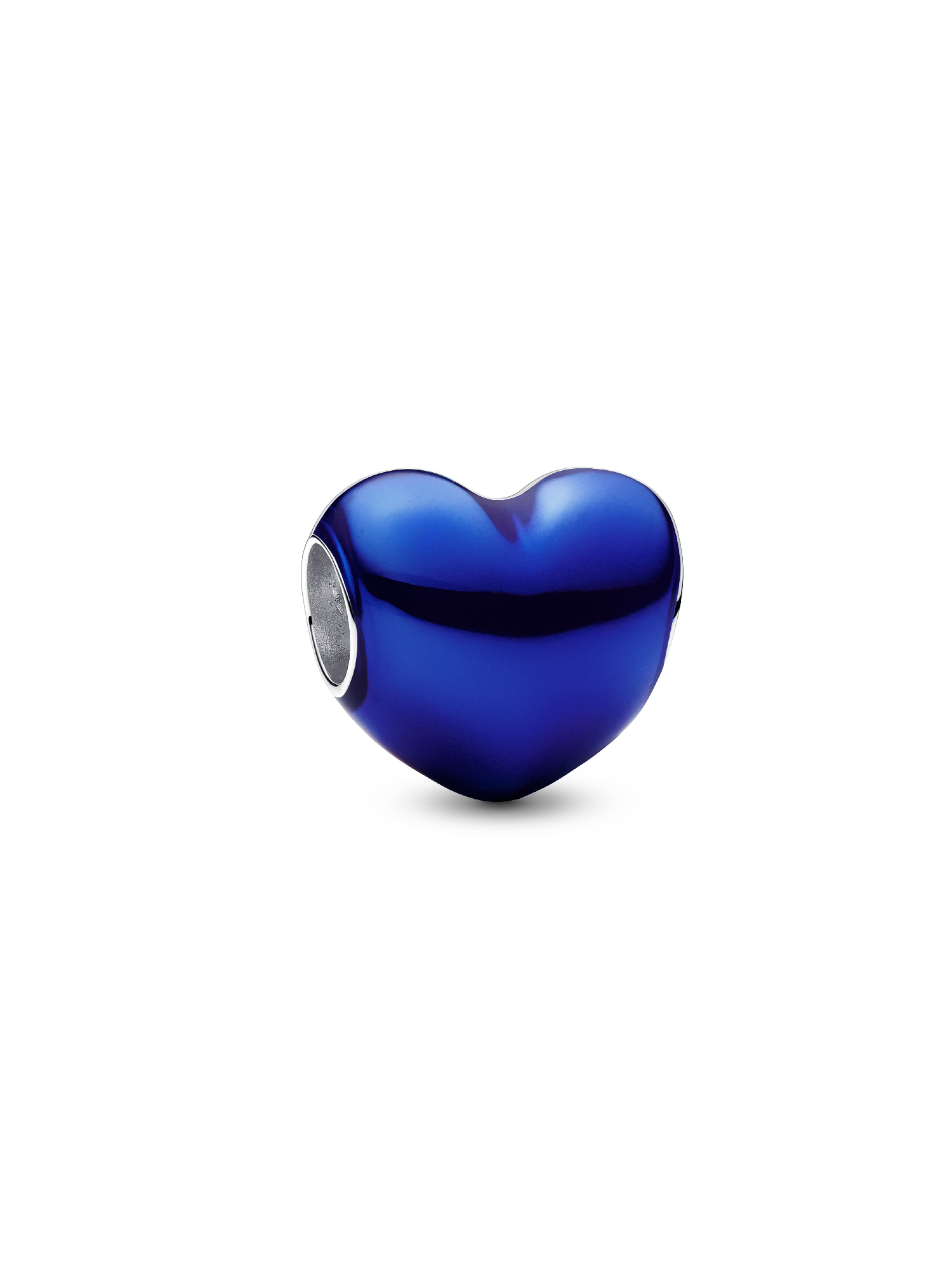 Charm Corazón Metálico Azul