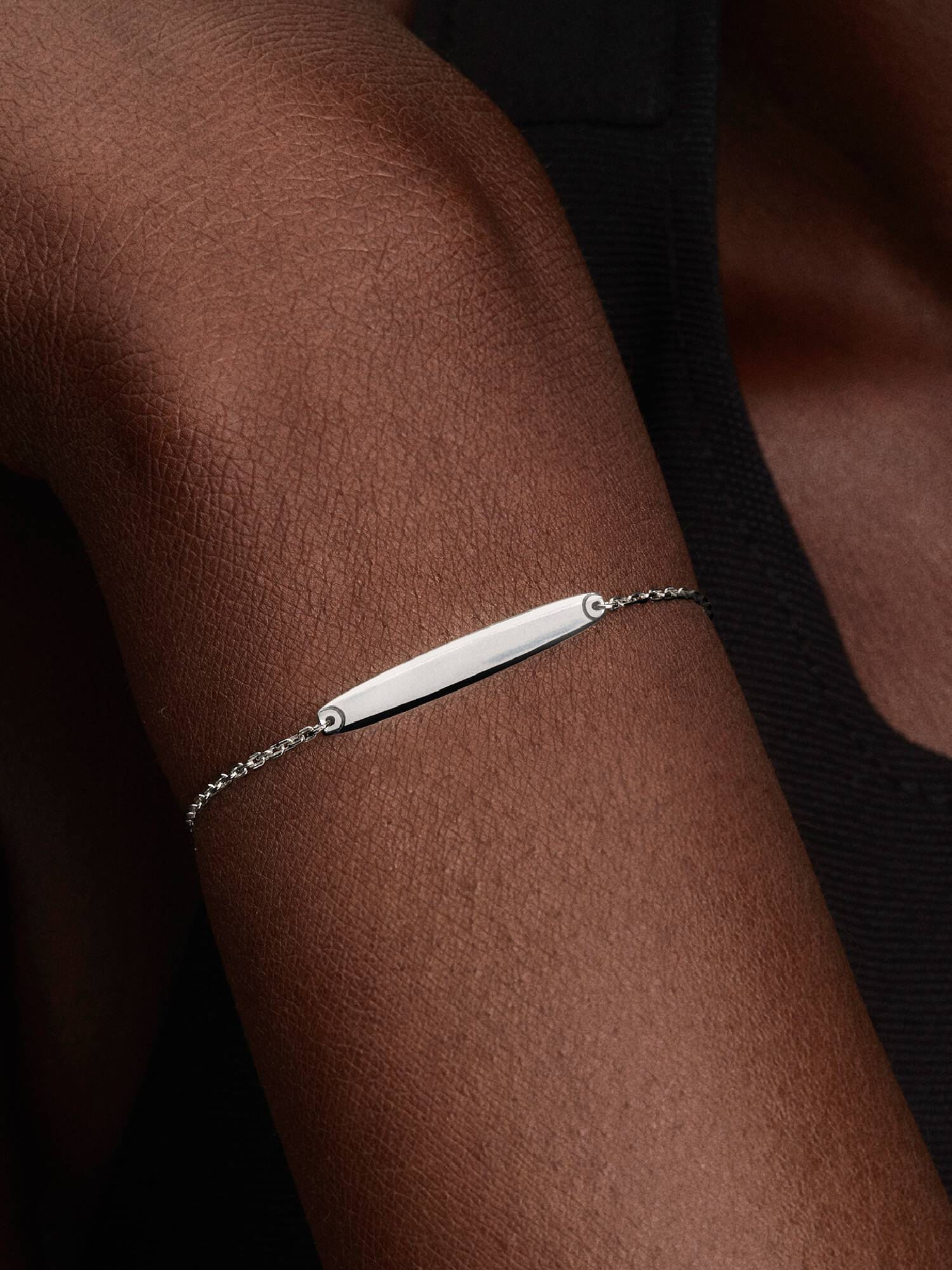 Pulsera de cadena Barra Grabable 