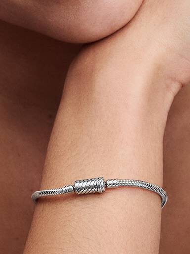 Pulsera de cadena de serpiente con cierre deslizante magnético fácil de cerrar