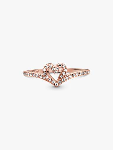 Anillo Corazón Espumoso Brillante