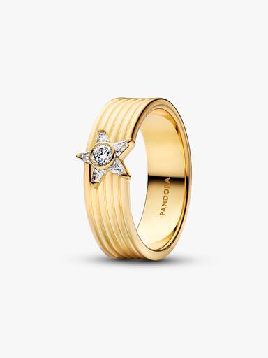 Anillo Banda Ancha Estrella Fugaz Brillante