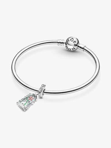 Charm Colgante Rosa Encantada de La Bella y la Bestia de Disney
