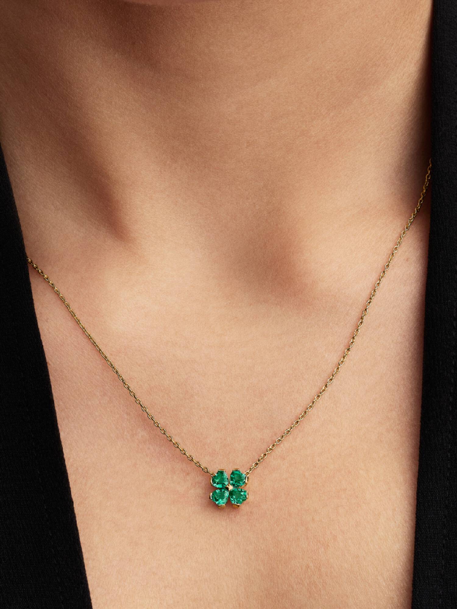 Collar Trébol de la Suerte Verde