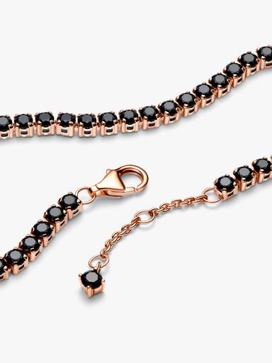 Pulsera de Tenis Brillante Negra