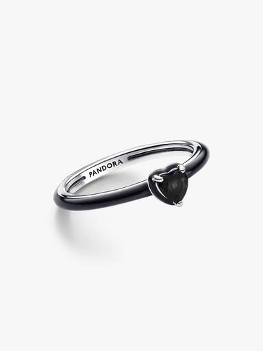 Anillo Corazón Chakra Negro