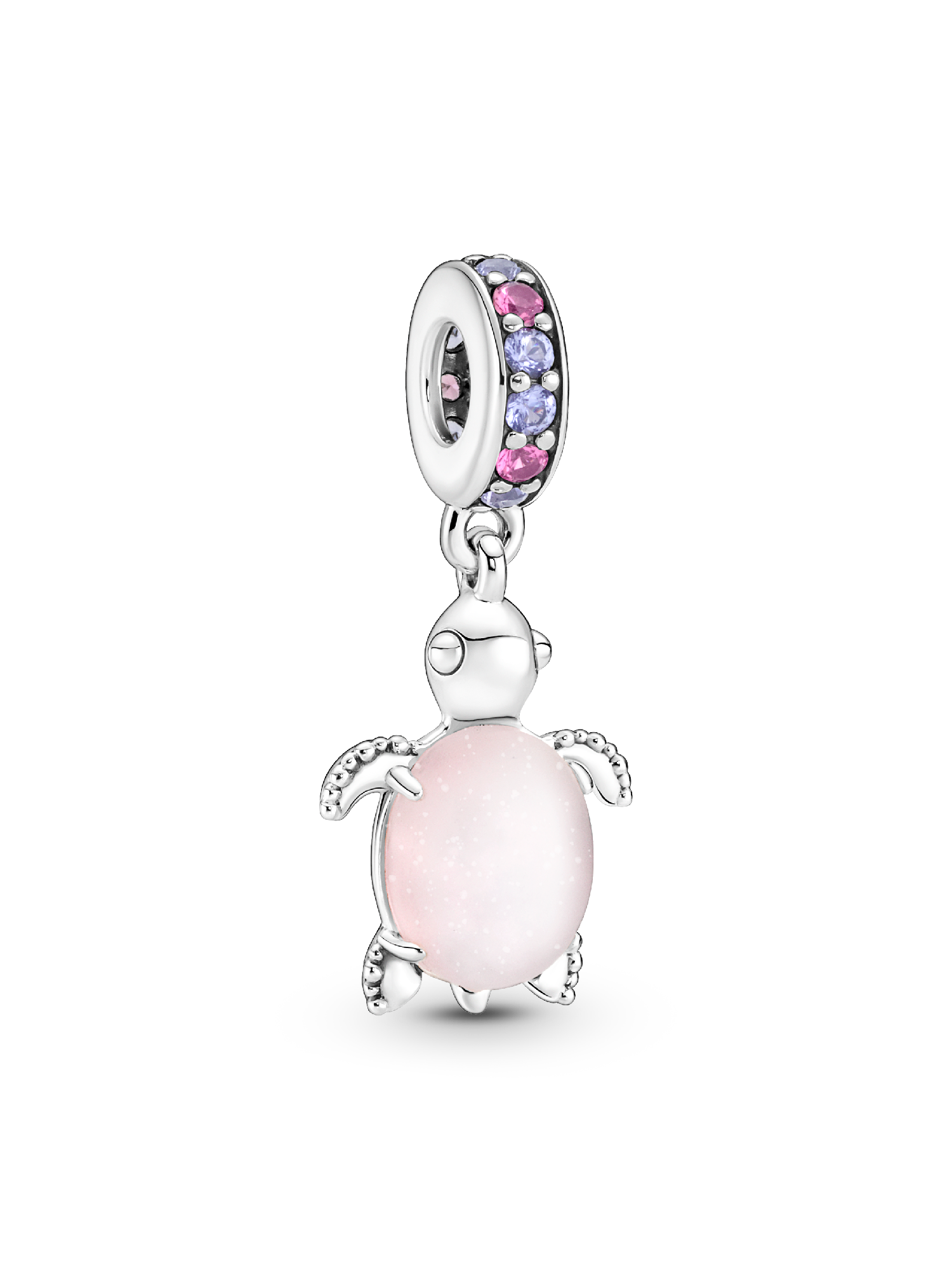 Charm Colgante Tortuga Marina de Cristal de Murano Rosa