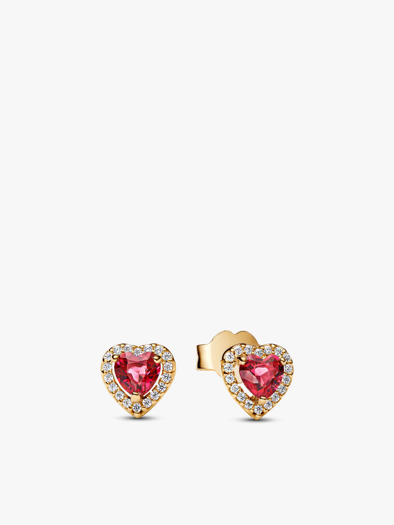 Pendientes de Botón Corazón Elevado