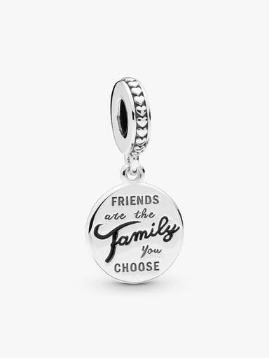 Charm colgante Los Amigos Son Familia Grabable