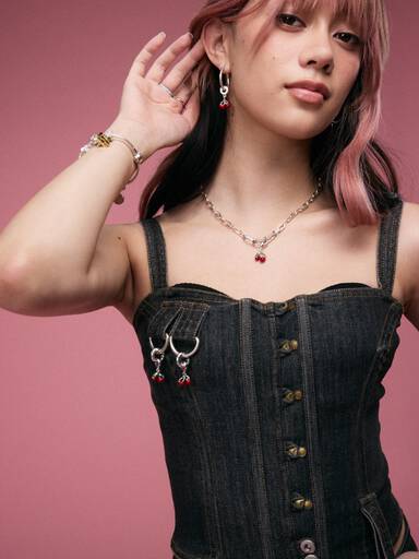 KATSEYE Megan's Cherry Charm Necklace