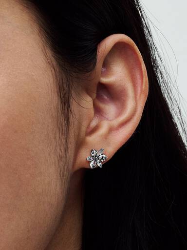Pendientes de Botón Herbario Brillante