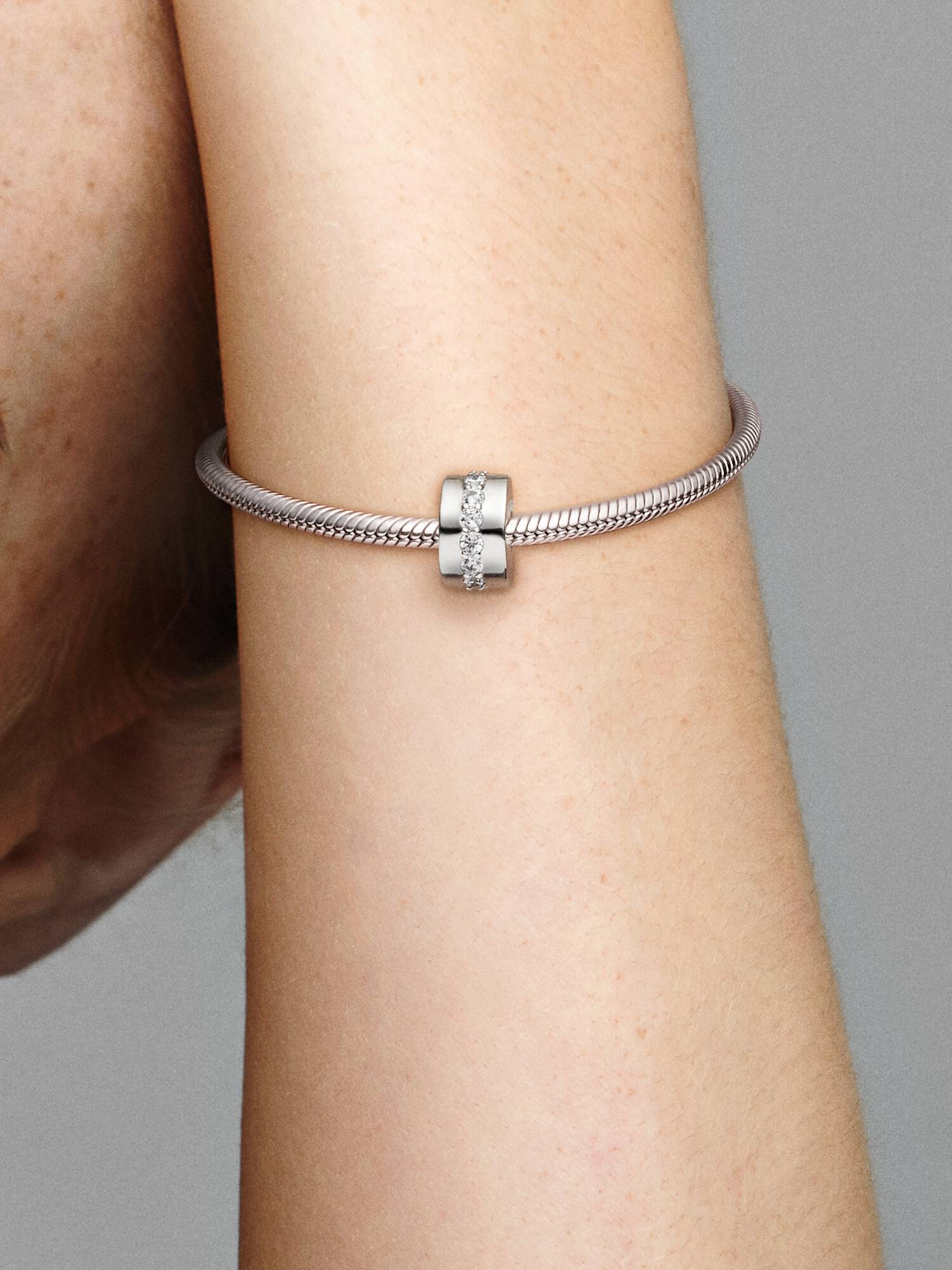 Charm de Clip Fila Brillante Transparente