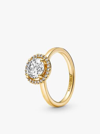 Conjunto de Anillos Halo Brillante