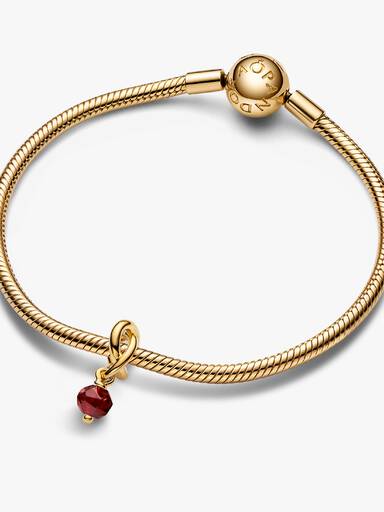 Charm Colgante Círculo Eternity Rojo Facetado
