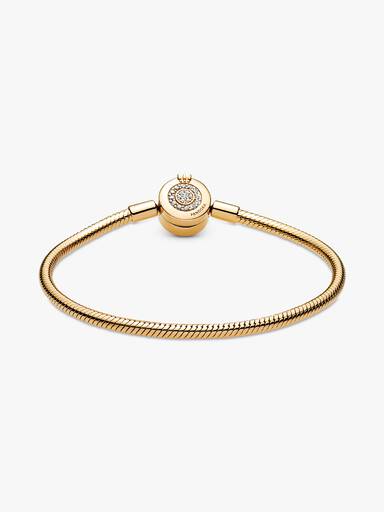 Pulsera de Cadena de Serpiente O coronada Brillante