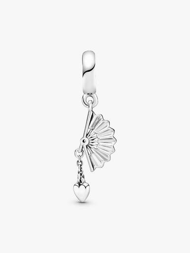 Charm colgante en plata de ley Abanico español