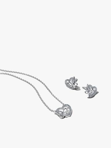 Conjunto de Regalo Corazón y Mariposa Entrelazados de Pandora Moments