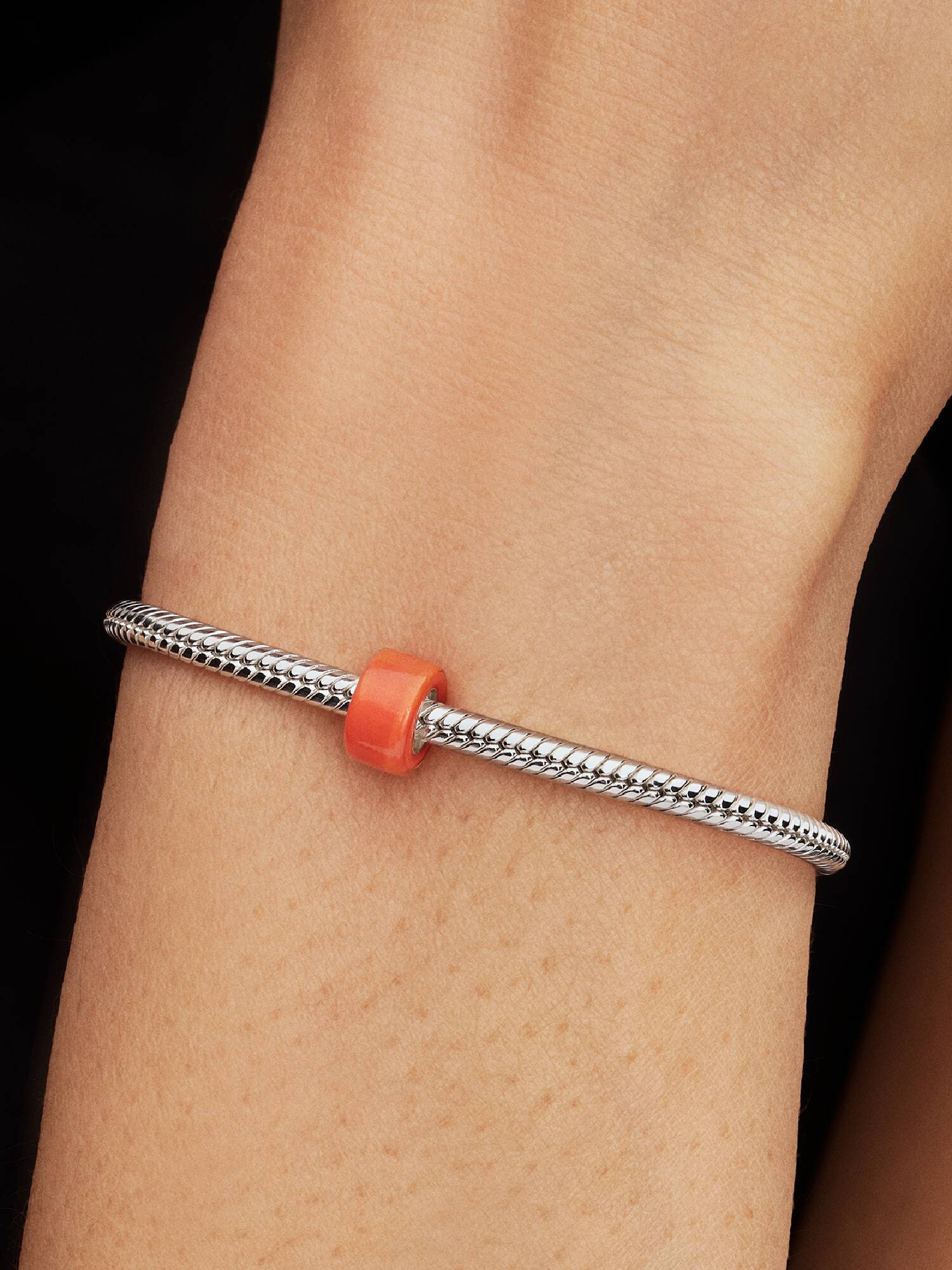 Charm Mini Cristal de Murano Naranja