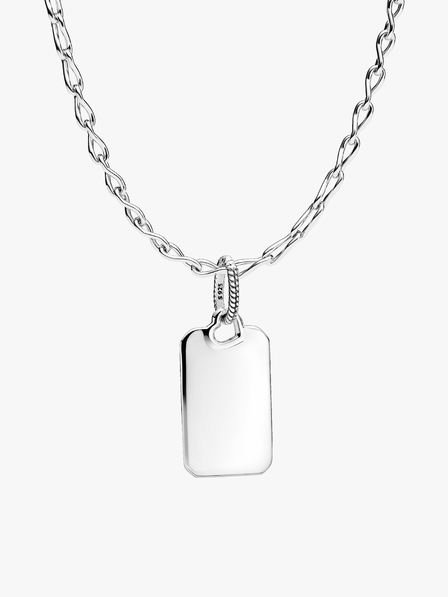 Conjunto de Regalo Cadena con Colgante Etiqueta Rectangular Para Grabar