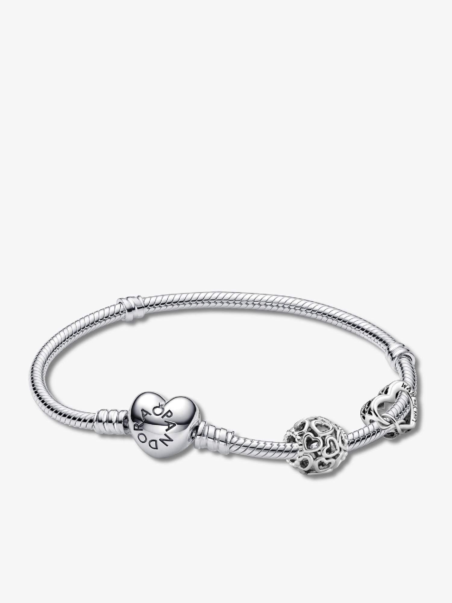 Conjunto de Regalo Pulsera Corazón Moments y Charms Amor Eterno