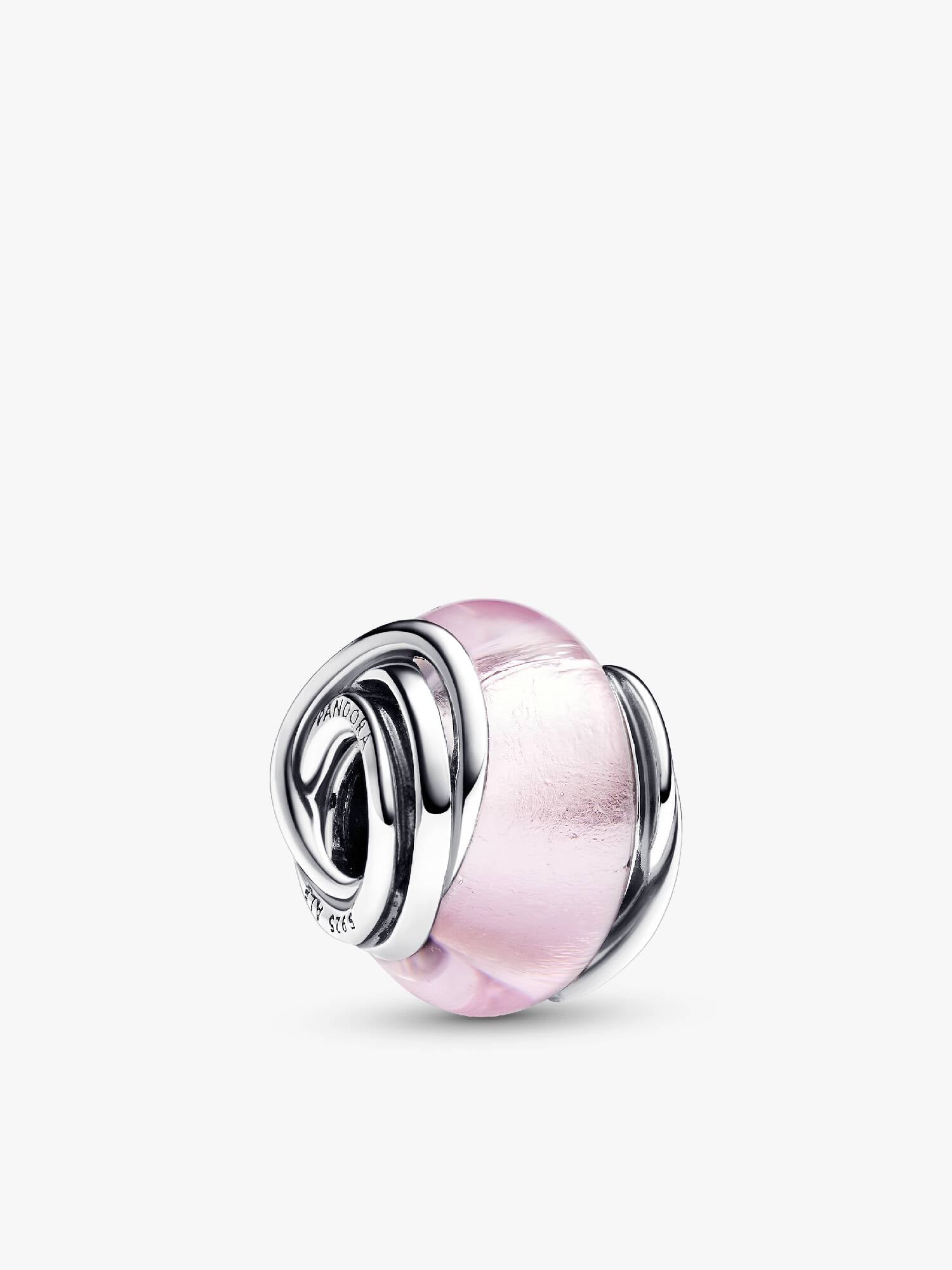 Charm de Cristal de Murano Rosa Envuelto
