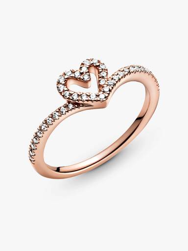 Anillo Corazón Espumoso Brillante