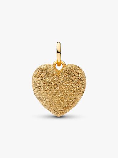 Charm Colgante Corazón Volumen Textura