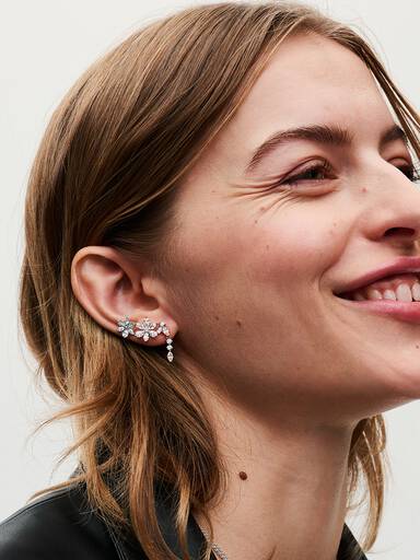 Pendientes de Botón Herbario Brillante