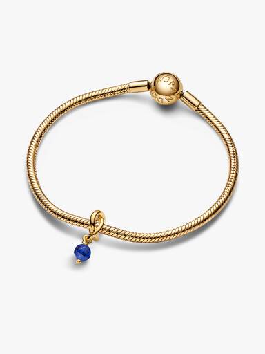 Charm Colgante Círculo Eternity Azul Facetado