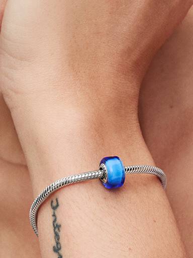 Charm Mini de Cristal de Murano Azul