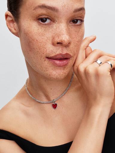 Charm Colgante Grabable Corazón Rojo