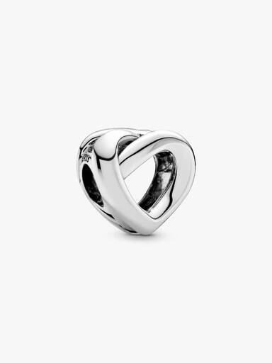 Charm en plata de ley Nudo de Corazón
