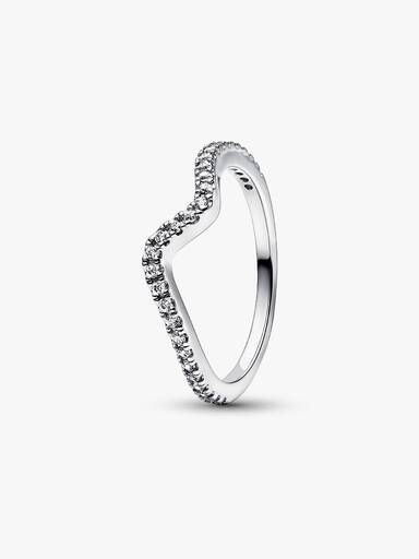 Anillo Onda Brillante