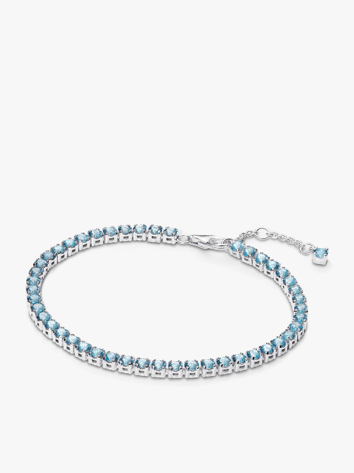 Pulsera de Tenis Azul Claro Brillante