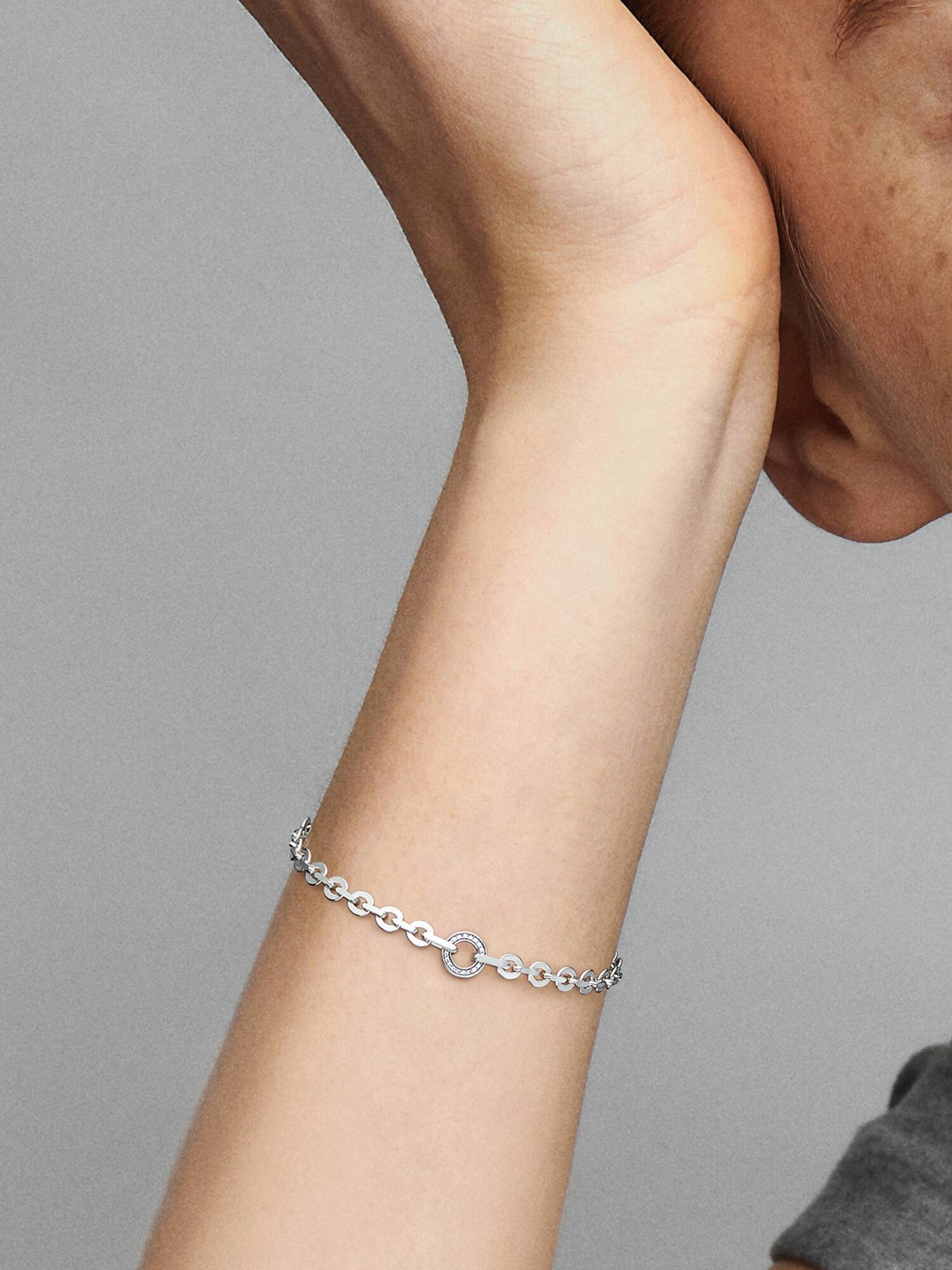 Pulsera Cadena Gruesa Pavé Pandora Signature