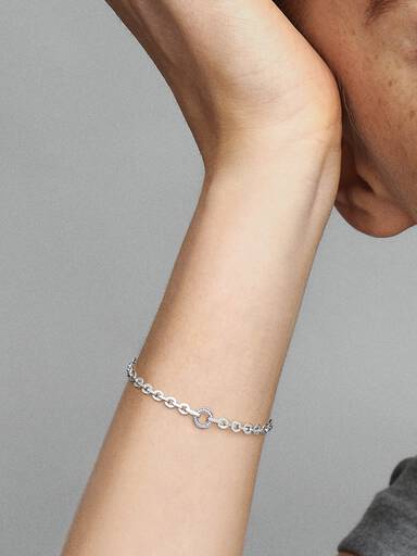 Pulsera Cadena Gruesa Pavé Pandora Signature