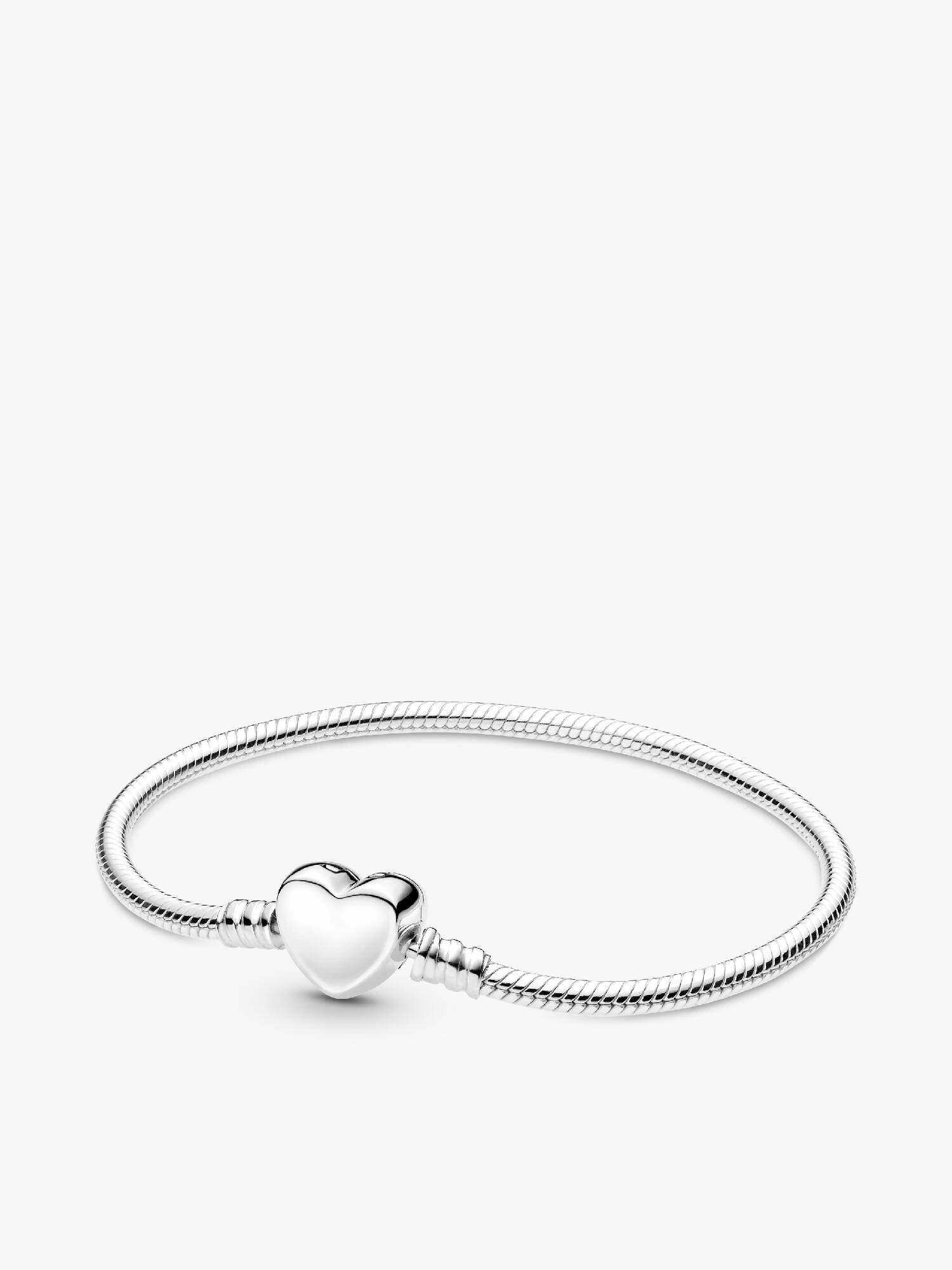 Pulsera Moments Diseño Cadena de Serpiente con cierre de Corazón.
