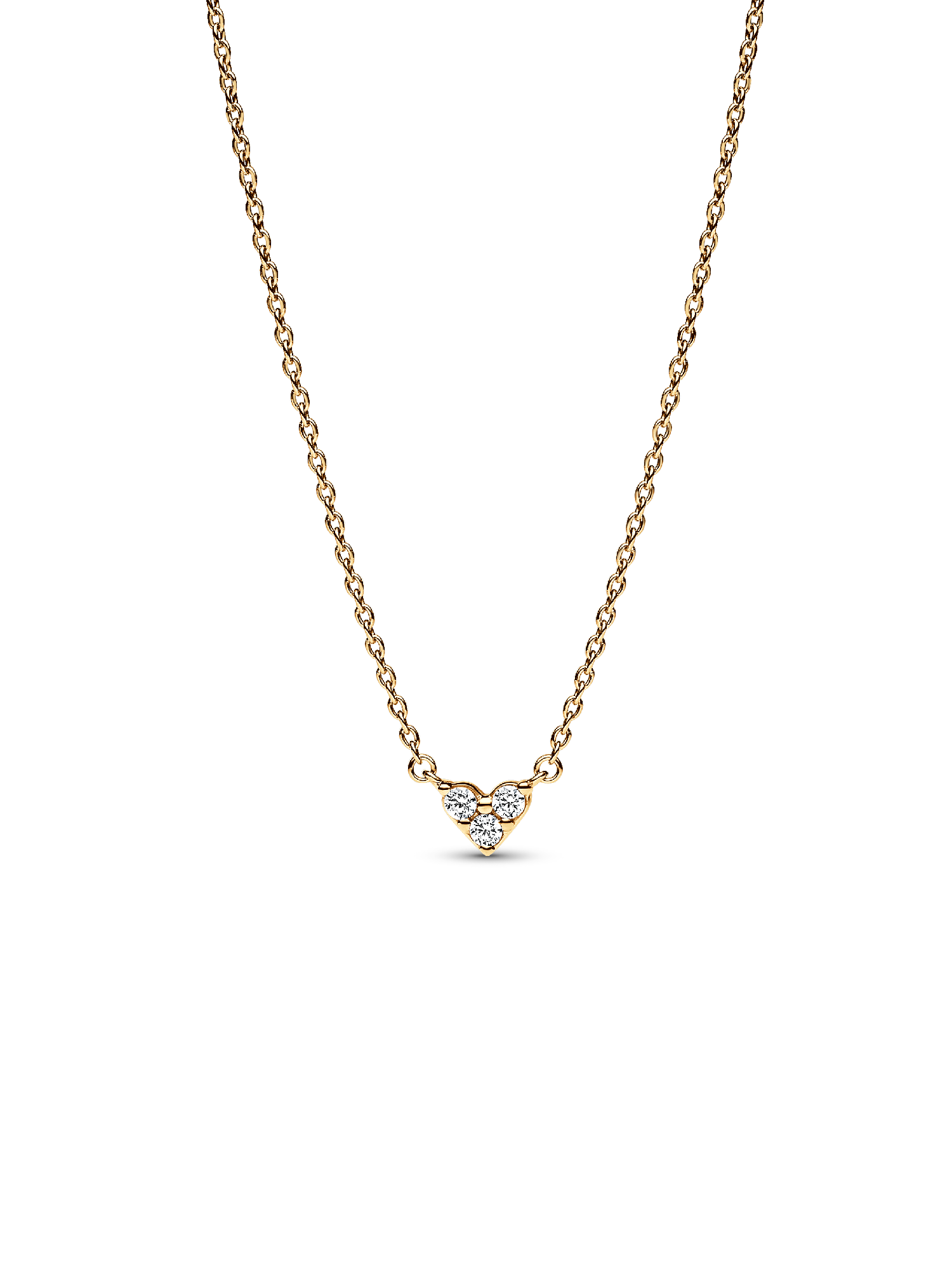Collar de Cadena Corazón Triple Gema