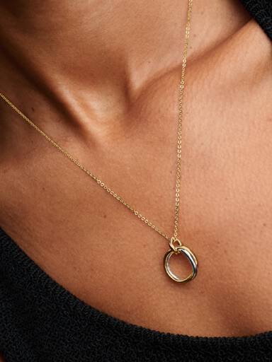 Collar en Dos Tonos de Forma Orgánica