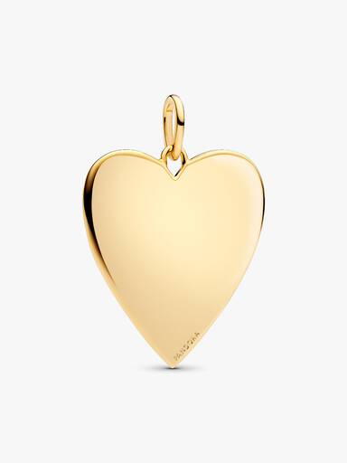 Colgante Etiqueta Corazón Grande Grabable
