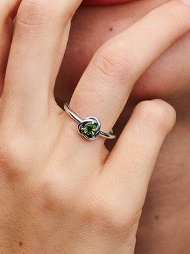 Anillo Círculo Eternity Gema del Mes de Agosto