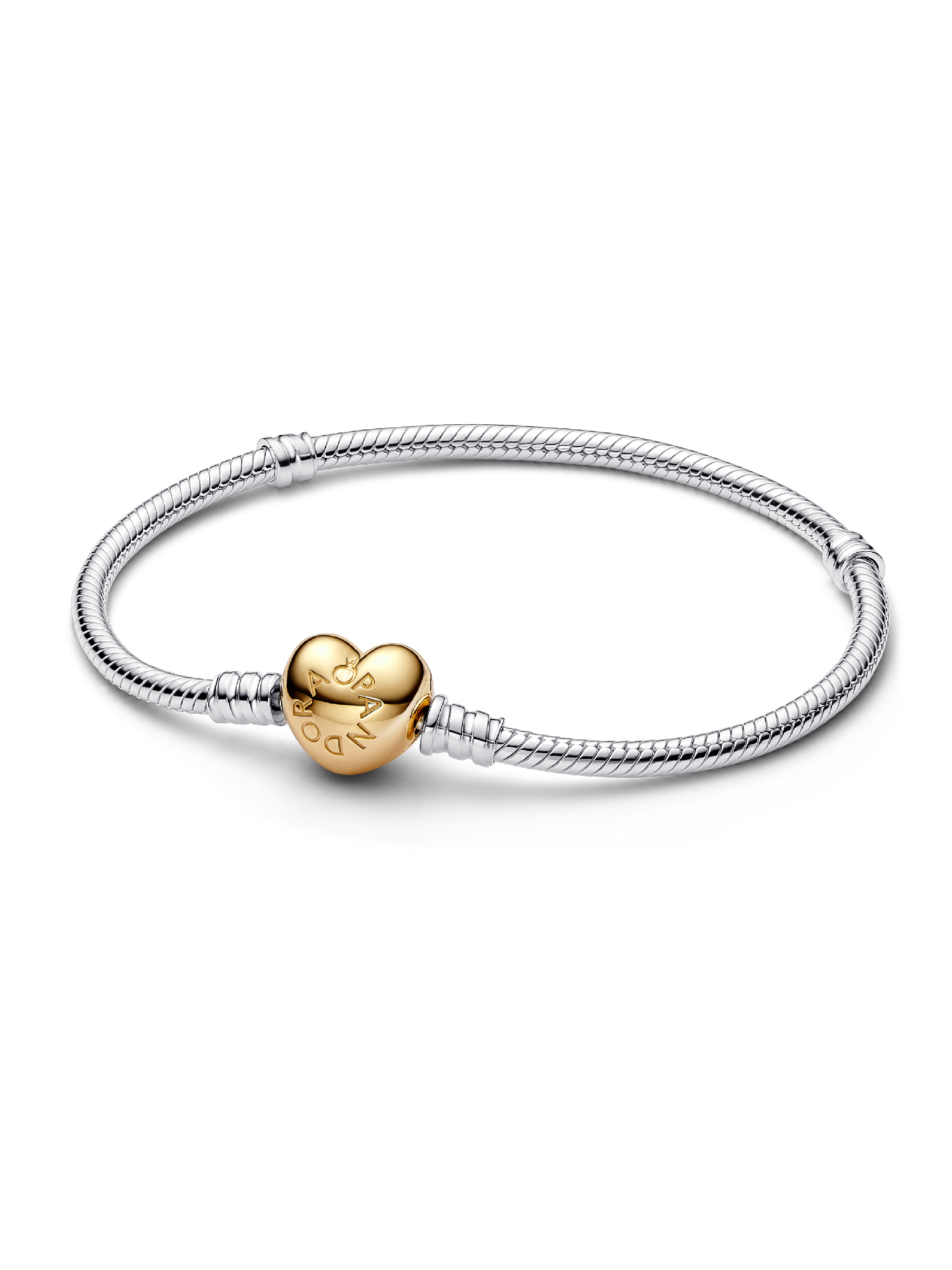 Pulsera de Cadena de Serpiente con Cierre de Corazón